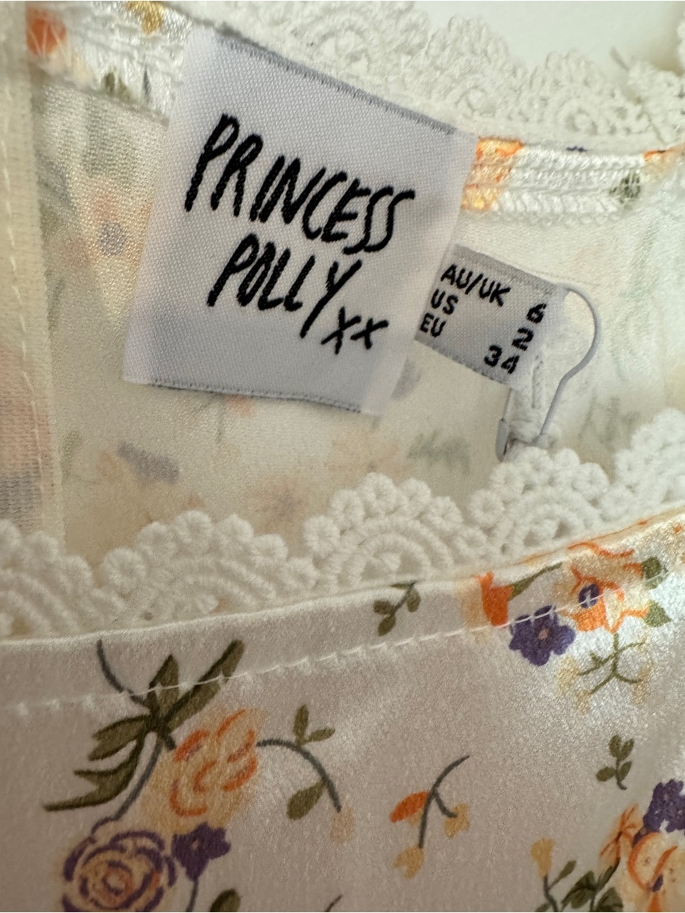 Princess Polly, Berlin Dress, Satin Floral Midi version, Aus 6/US 2/XS/S - Picture 12 of 12